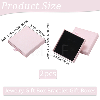 2Pcs Paper Drawer Boxes CON-BBC00001-02B-1