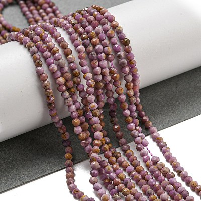 Natural Lepidolite/Purple Mica Stone Beads Strands G-NH0011-A01-03-1