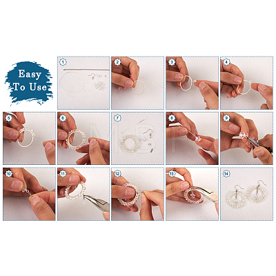 DIY Wire Wrap Earring Making Kit DIY-TA0004-87-1