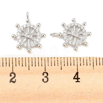 925 Sterling Silver Micro Pave Cubic Zirconia Charms STER-Q190-04P-1