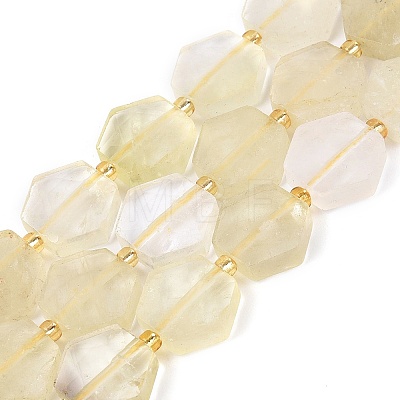 Heated Natural Lemon Quartz Beads Strands G-N368-01A-14-1