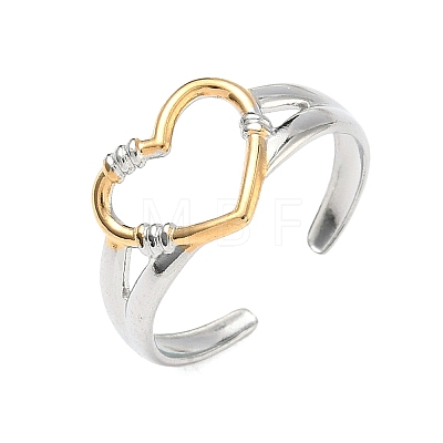 304 Stainless Steel Cuff Open Rings RJEW-Z121-02GP-04-1