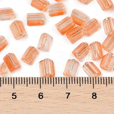 Transparent Spray Painted Glass Seed Beads SEED-L011-10A-08-1