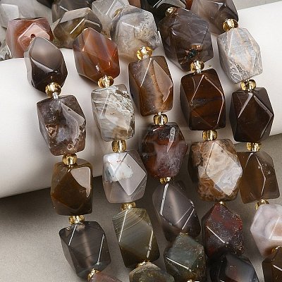 Natural Botswana Agate Beads Strands G-P611-B01-01-1