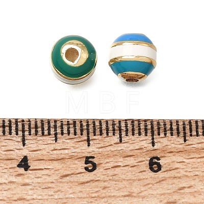 Brass Enamel Beads KK-CBA0E55-02A-G-1
