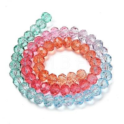 Transparent Painted Glass Beads Strands DGLA-A034-T6mm-A11-1