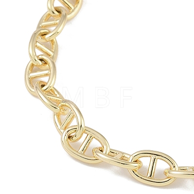 Brass Mariner Link Chain Bracelet Making KK-U020-12G-1