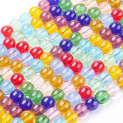 Glass Beads Strands GLAA-G043-01-8mm-1