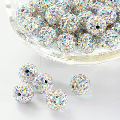 Polymer Clay Rhinestone Beads RB-H284-8MM-M-1