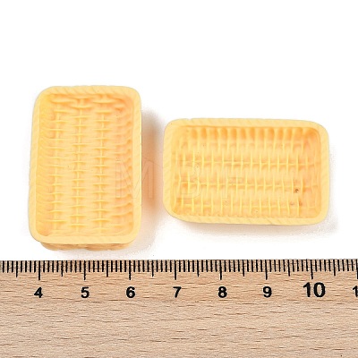 Rattan Basket Resin Cabochons RESI-Q014-07I-1