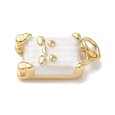 Brass Enamel Pendants KK-B155-18G-1