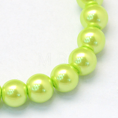 Baking Painted Pearlized Glass Pearl Round Bead Strands HY-Q003-10mm-66-1