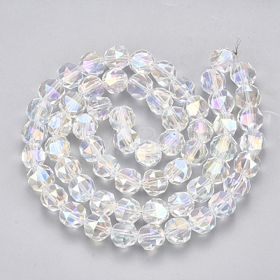 Electroplate Glass Beads Strands X-EGLA-S176-04-A01-1