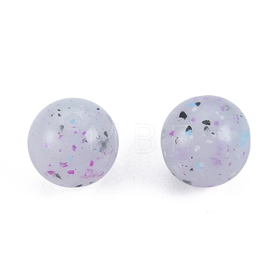 Marbled Stone Style Opaque Acrylic Beads OACR-G009-01B-1