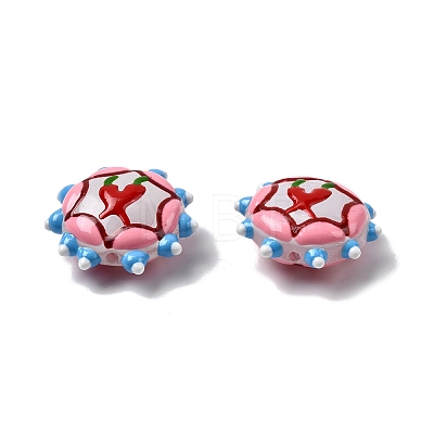 Baking Paint Glass Enamel Beads LAMP-K039-34H-1