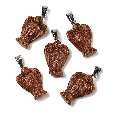 Natural & Synthetic Mixed Gemstone Pendants G-B127-10P-1