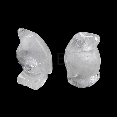 Natural Quartz Crystal Carved Healing Penguin Figurines G-B062-08F-1