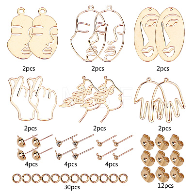 SUNNYCLUE DIY Human Body Theme Earring Making Kits DIY-SC0011-78G-1