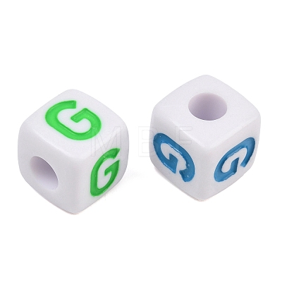 Opaque Acrylic Enamel European Beads AC-ACBA1794-04G-1
