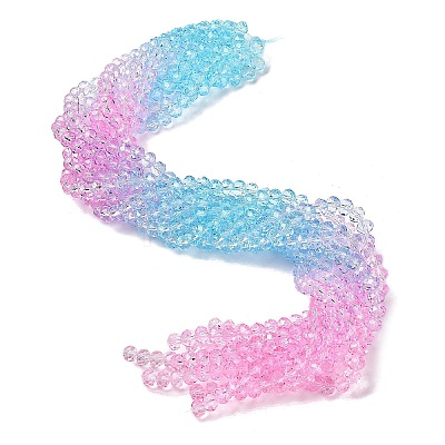 Transparent Painted Glass Beads Strands X1-DGLA-A034-T8mm-A22-1
