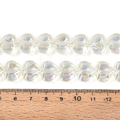 Electroplate Transparent Glass Beads Strands EGLA-B012-AB12-1