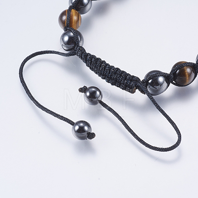 Adjustable Nylon Cord Braided Bead Bracelets BJEW-F308-51B-1