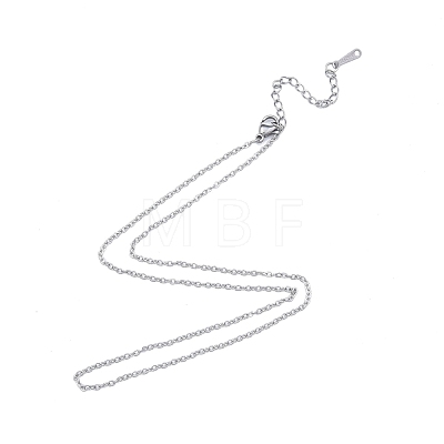 Non-Tarnish 304 Stainless Steel Cable Chains Necklace for Men Women NJEW-N050-A03-S15-1