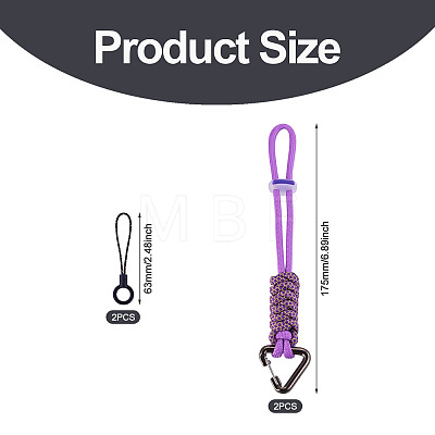 Polyester Cord Ropes Pendant Decorations HJEW-TADJ0022-01B-1