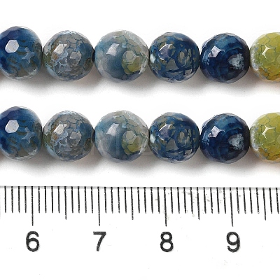 Dyed & Heated Natural Fire Crackle Agate Beads Strands X-G-P539-B01-02-1