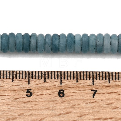 Frosted Dyed Natural White Jade Beads Strands G-K389-C43-01A-01-1