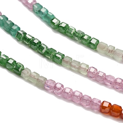 Gradient Color Cubic Zirconia Bead Strands ZIRC-F144-02A-1