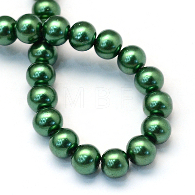 Baking Painted Pearlized Glass Pearl Round Bead Strands X-HY-Q003-4mm-71-1