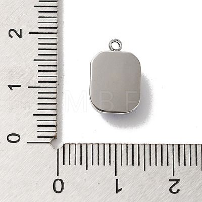 304 Stainless Steel Glass Pendants STAS-L022-062P-06-1