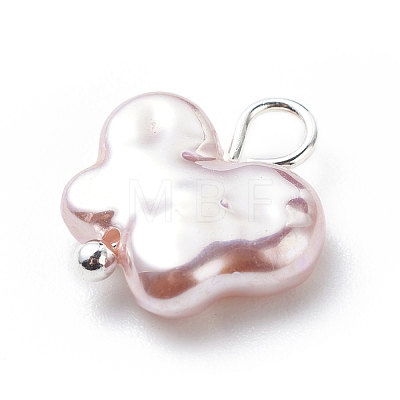 ABS Plastic Imitation Pearl Pendants PALLOY-JF01876-03-1