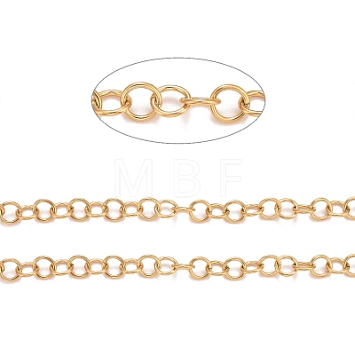 PVD Vacuum Plating 304 Stainless Steel Rolo Chains CHS-F011-08E-G-1