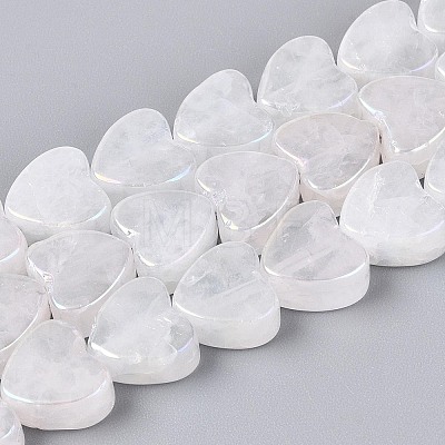Electroplate Natural Quartz Crystal Beads Strands G-T144-41-1