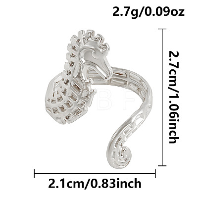 Ocean Animals 304 Stainless Steel Cuff Open Rings OU3325-2-1