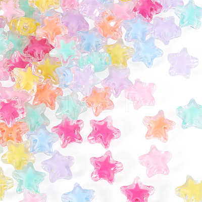 100Pcs Transparent Acrylic Beads OACR-TADJ0001-24-1