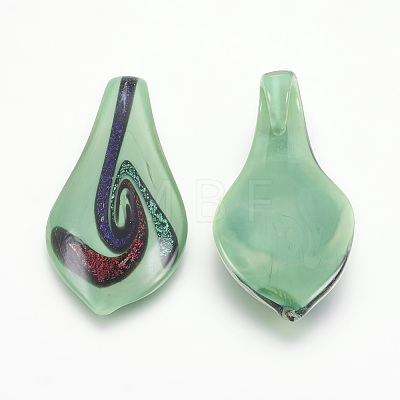 Handmade Dichroic Glass Big Pendants DICH-X031-M-1