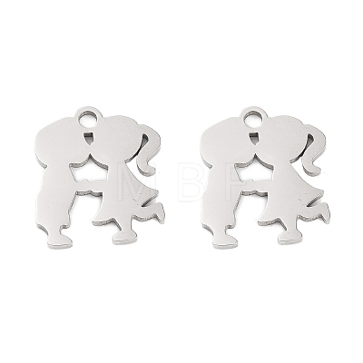 Non-Tarnish 316 Surgical Stainless Steel Charms STAS-C096-09A-P-1