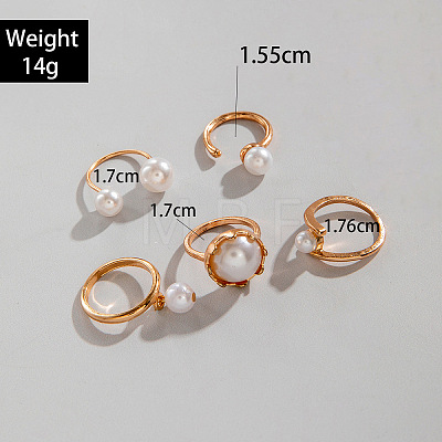 5Pcs Alloy Finger Rings Sets WG7802C-38-1