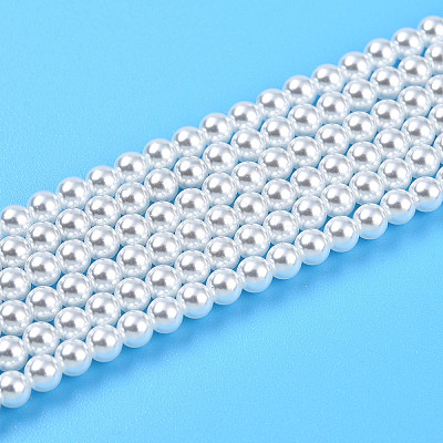 Baking Painted Pearlized Glass Pearl Bead Strands HY-N002-3mm-A12-1