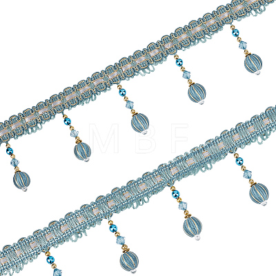 Curtain Plastic Beaded Fringe Trim OCOR-WH0090-69C-1