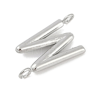 304 Stainless Steel Letter Connector Charms STAS-M108-01P-23-1