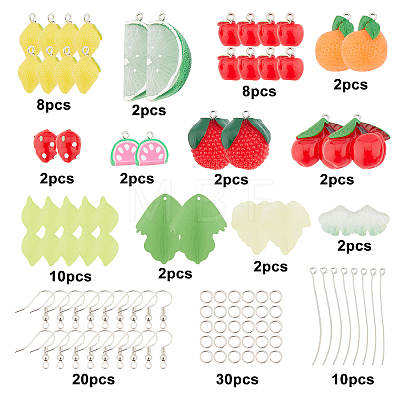 SUNNYCLUE DIY fruits Theme Dangle Earring Making Kits DIY-SC0001-16-1