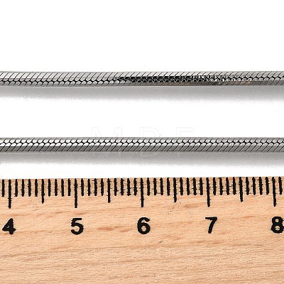 2MM 304 Stainless Steel Snake Chain Necklaces for Women Men STAS-V011-04D-P-1