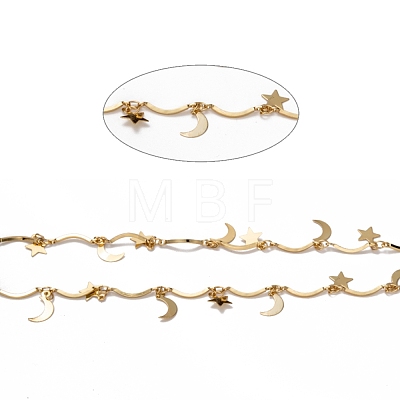 Brass Bar Link Chains CHC-I036-53G-1