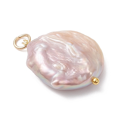 Natural Baroque Pearl Keshi Pearl Pendants PALLOY-JF04629-01-1