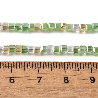 Electroplate Glass Beads Strands EGLA-F121-FR-B06-1