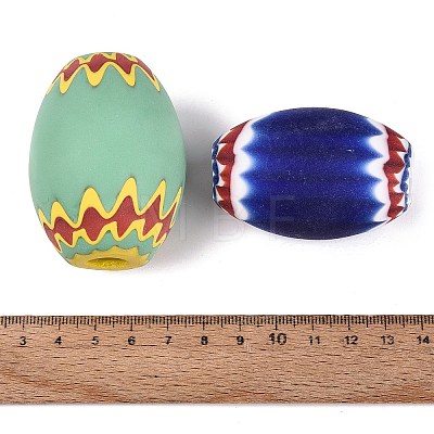 Handmade Millefiori Glass Barrel Beads LA-N002-33-1